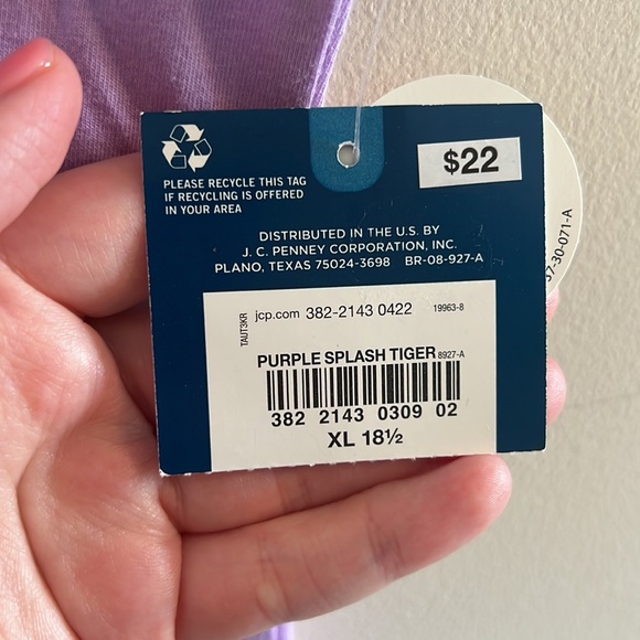 Girls purple tiger shirt - Picture 3 of 5